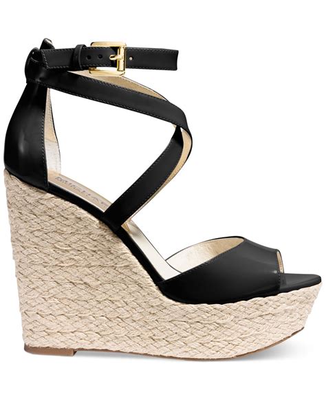 michael kors sandals leather black|Michael Kors black sandals sale.